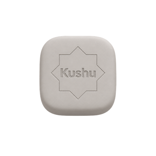 The Kushu device, a soft stone square with Kushu set into it